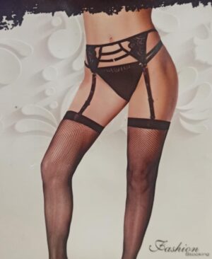 Σετ μαύρες κάλτσες με ζαρτιέρες - 9761